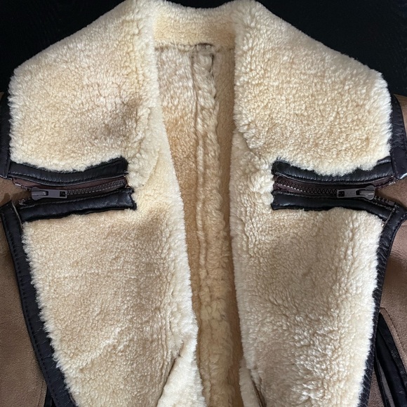 ❌SOLD❌Vintage Shearling Suede Coat - Picture 10 of 16